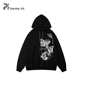 Sudadera con capucha de manga larga para hombre, con logotipo personalizado, de algodón, con estampado de cantidad, elegante, con cremallera, venta al por mayor - Product Image 4