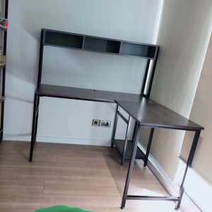 L-Shaped <b>Corner</b> PC/Gaming <b>Desk</b> with Wooden Bookshelf and Drawer 120x130x133cm 12-Month Guarantee COD68037 for Hotels - Product Image 6