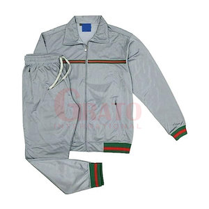 Chándal de nailon gris Catonic personalizable, tejido de poliéster y algodón, para deportes al aire libre, chaqueta cargo y pantalones deportivos. - Product Image 1