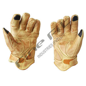 Gants de moto de style course Protection Logo personnalisé Gants d'équitation de moto en cuir véritable à doigts entiers pour hommes - Product Image 1