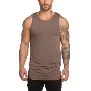 Camisetas sin mangas transpirables informales de talla grande para hombre, estampado de seda de secado rápido, tejido 100% de algodón, logotipo personalizado para culturismo OEM - Product Image 5