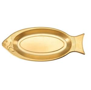 Plateau de service de forme ovale Offre Spéciale au design unique et moderne de qualité supérieure plat de fruits plaqué or pour la décoration de la maison et la cuisine - Product Image 2