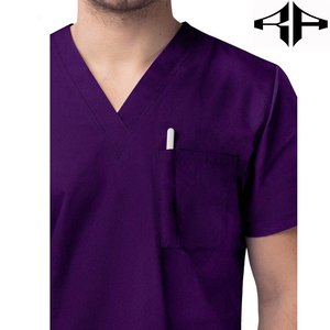 Conjuntos de uniformes médicos de enfermería para clínica, uniformes de enfermería elegantes, uniformes de hospital de verano personalizables de alta calidad, Manga corta para hombres - Product Image 3