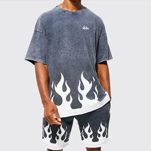 ฤดูร้อนสวมเสื้อยืดล้างกรดเสื้อยืดล้างกรดสั่งทําพิเศษพร้อมเสื้อยืดฉลากส่วนตัวโลโก้ที่กําหนดเอง - Product Image 1