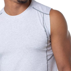 Débardeur respirant de haute qualité pour hommes, nouveau design, tissage tricoté, bas quantité minimale de commande, nouveauté OEM, vêtements de fitness à prix réduit - Product Image 4
