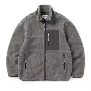 Veste personnalisée unisexe en polaire sherpa, col montant, épaisse, chaude, d'hiver, zippée, OEM, teinture et marque privée - Product Image 6