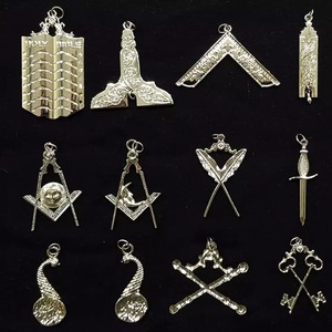Bijoux maçonniques Regalia 12 pièces ensemble maçonnique regalia officiers joules ensemble - Product Image 6