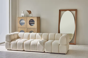 Ensemble de salon confortable <span class=keywords><strong>blanc</strong></span> sectionnel canapé modulaire décontracté loisirs canapé maison salon français Wohnzimmer canapé - Product Image 4