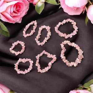 เกรด AAA ลูกปัดคริสตัลโรสควอตซ์สีชมพูธรรมชาติทำด้วยมือเครื่องประดับคริสตัลสำหรับความรักและพลังงานบวก - Product Image 4