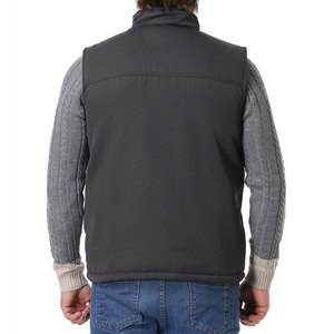 Chaleco de Lona Transpirable de Diseño Personalizado para Hombre, Invierno, Bordado, Cierre de Cremallera Sólido, Logotipo Frontal, Disponible al por Mayor - Product Image 2