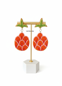 Pendientes de Cuentas Navideños 2025, Joyería de Cuentas, Pendientes Largos Hechos a Mano con Diseño de Estrella y Árbol de Navidad para Mujer - Product Image 3