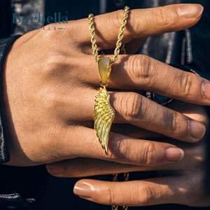 Hip Hop Iced Out Moissanite colgantes y dijes 18K oro y 925 Plata ala hombres colgante joyería - Product Image 2