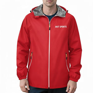 Veste coupe-vent d'hiver pour homme de bonne qualité, à capuche, couleur unie, style streetwear, imperméable, respirante, veste de pluie pour adultes - Product Image 1