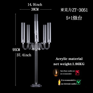 Wholesale Acrylic Flower <strong>Tealight</strong> Pillar Candle <strong>Holder</strong> for Wedding Party Decor Table Centerpiece Home Decorative Candle <strong>Holders</strong> - Product Image 1