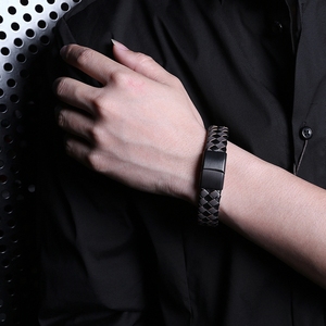 Pulsera de punto de cuero genuino para hombre, accesorios de mano en la categoría de cinturón de moda - Product Image 4