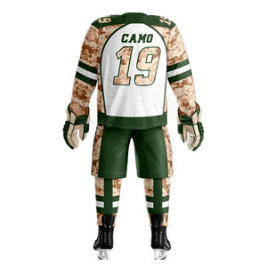 Uniformes de hockey sobre hielo de alta calidad, sublimación completa, cuello en V, uniformes de hockey sobre hielo hechos de poliéster regulares - Product Image 3