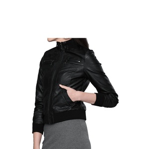 Chaqueta acolchada de lana para mujer de calle alta personalizada, cuello levantado, último diseño, piel de oveja transpirable para invierno disponible - Product Image 3