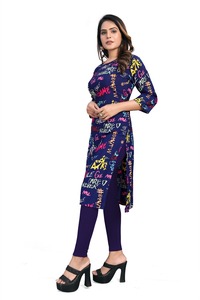 Boutique Designer Exclusive Party Collection Indian and Pakistani Ready-to-Wear Digital Print <b>Kurti</b> Customizable - Product Image 2