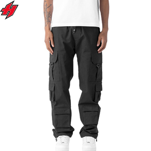 กางเกงวิ่งขาตรงไนลอนทรงสลิมฟิตสำหรับผู้ชาย, ใหม่2025กางเกงวอร์มทรงตรงมีกระเป๋าและเอวกลาง - Product Image 1