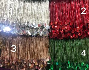 Sequin Beaded <b>Fringe</b> Trim, Haute Couture <b>Dress</b> Trimming - Product Image 2