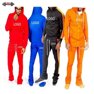 2025 Customized Men's <b>Tracksuits</b> 2-Piece Sets Full Zip Athletic Gym Jogging High Quality 100% Cotton Windproof Quick Dry - Product Image 6