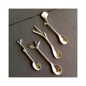 Carve Leaf Flower & Many Other Luxury Design Handle With Servant Dessert Couverts Gold Polished Servers Vaisselle Set - Product Image 6