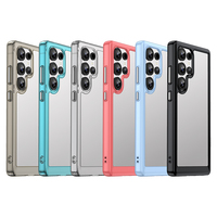 Nouvelles coques de protection colorées en acrylique transparent souple TPU, design uni pour S25 S24
