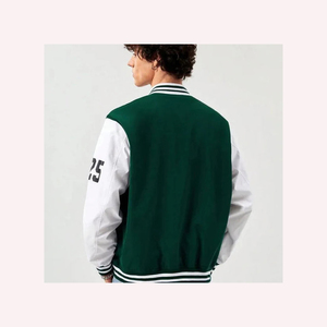 Chaqueta universitaria de mezcla de lana de lujo para hombre chaqueta con letras de béisbol personalizada al por mayor para hombre oem odm bombardero universitario - Product Image 3