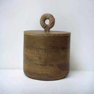 Cajas de almacenamiento decorativas talladas a mano de madera de mango marrón antiguo tamaño de forma personalizado para casa de campo cocina natural envejecido - Product Image 2