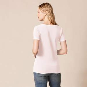 Women's Plus Size Summer T-Shirt Slim Fit Breathable Quick Dry Eco-Friendly Spandex/Cotton Light Knit - Product Image 3