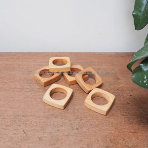 แหวนรองผ้าเช็ดปากไม้ ทำจากไม้ธรรมชาติ เป็นมิตรกับสิ่งแวดล้อม ตกแต่งโต๊ะอาหาร สำหรับใช้ในบ้าน ห้องครัว ร้านอาหาร งานแต่งงาน งานอีเว้นท์ และงานปาร์ตี้ - Product Image 3