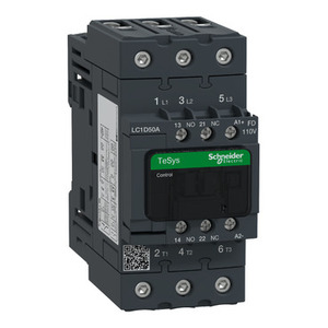 Contattore SCHNEIDER ELECTRIC LC1D50AFD TeSys D 3P(3 NO) AC-3 <= 440 V 50 A 110 V DC con Bobina Standard - Product Image 1