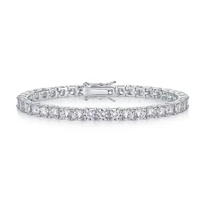 Luxury hip hop baguette cut moissanite ring 925 sterling <b>silver</b> iced out custom jewelry <b>men</b> - Product Image 1