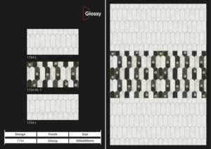 Carreaux muraux en céramique 300x600mm pour salle de bain et cuisine, finition brillante ou mate, texture effet sucre, design mural intérieur luxueux. - Product Image 5