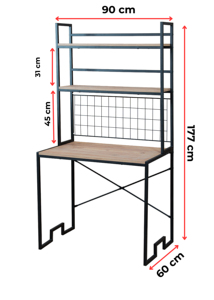 <b>Computer</b> <b>Desk</b> Study <b>Desk</b> Writing <b>Desk</b> Home Office <b>Desk</b> Office Workstation Study Table Wooden <b>Computer</b> <b>Desk</b> Metal Frame De - Product Image 6