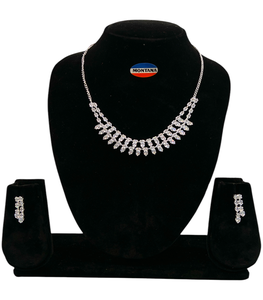 AD1007 élégant ensemble de bijoux vintage élégant collier classique et boucles d'oreilles pour les fêtes bijoux de mode traditionnels - Product Image 1