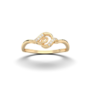 0.03 Carat E-F/VVS-VS Moissanite Bague en diamant taille ronde Prong Set Boucle entrelacée Design Argent pour elle - Product Image 2