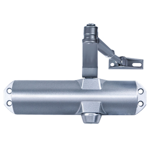 Chiudiporta con funzione di blocco apertura, Forza 4. Colore Argento (Per Porte 90/120 cm.) - Product Image 1