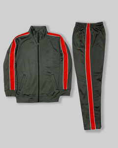 Conjunto de chándal informal de otoño personalizado al por mayor para hombre, entrenamiento para correr, cremallera, fútbol, secado rápido, 100% algodón - Product Image 1