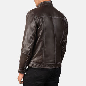 Vintage Style Genuine <b>Leather</b> <b>Jacket</b> for Men Handmade Biker Coat with <b>Retro</b> Look and Comfortable Lining <b>Leather</b> <b>Jackets</b> - Product Image 4