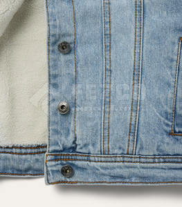 Veste en jean à capuche pour homme, prix bas, logo personnalisé, position avant, haute qualité, 100% coton, services OEM - Product Image 5