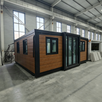 Fabriqué en Chine, maison conteneur pliable à double aile de 20 pieds, extensible, détachable et mobile, pour salle de conférence ou logement extérieur