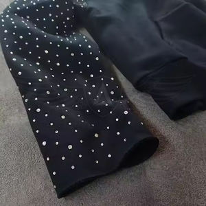 Street Wear French Terry Vintage Acid Wash Sudadera con capucha y pantalones de chándal acampanados Chándal de algodón ecológico con serigrafía - Product Image 2