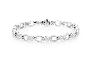 2023 dernière conception Moissanite Bracelet pour femmes Unique ovale et losange forme lien Bracelet haute qualité diamant bijoux - Product Image 5