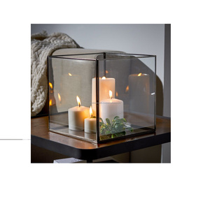 Unique Lantern Glass And Metal Combo Top Trending Designs Home & Garden Tabletop Home and Wedding Decor <b>Cheap</b> <b>Candle</b> Lamps - Product Image 3