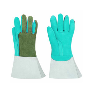 Nuevos guantes de soldadura de cuero de vaca personalizados Gun Palm Venta caliente Anti-Corte antideslizante nuevos guantes de cuero cómodos transpirables para hombres - Product Image 5