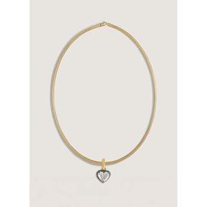 Collar con Colgante de Corazón de Rodio Negro y Diamantes Clara con Dijes Deslumbrantes - Product Image 1