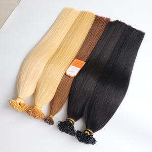 Extensions de cheveux naturels I-Tip personnalisées par brin, couleur sur mesure, fournisseur de cheveux Remy vietnamiens en gros - Product Image 1