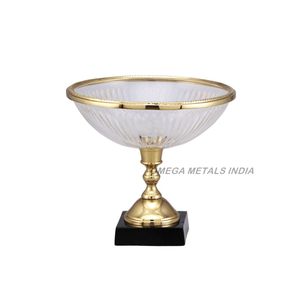 Oval Glass Serving Tray with <b>Copper</b> Metal <b>Frame</b> and Elegant Curved Scrollwork Decofor Dining and Decorative Display - Product Image 6