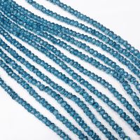 Lot de 5mm de perles rondes naturelles à facettes en topaze bleue de Londres pour la fabrication de bijoux et de bracelets en vrac